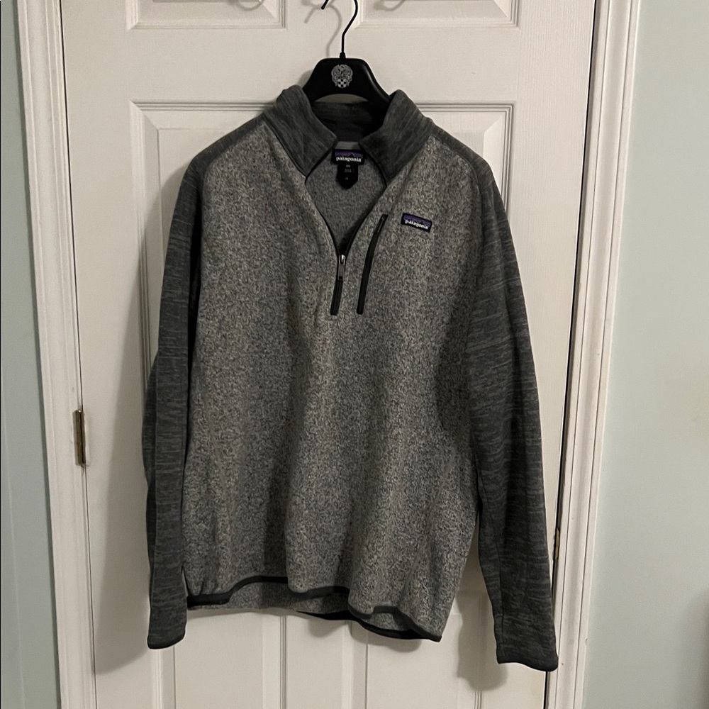 Patagonia Men's Two-Tone Gray Zip-Up Sweater